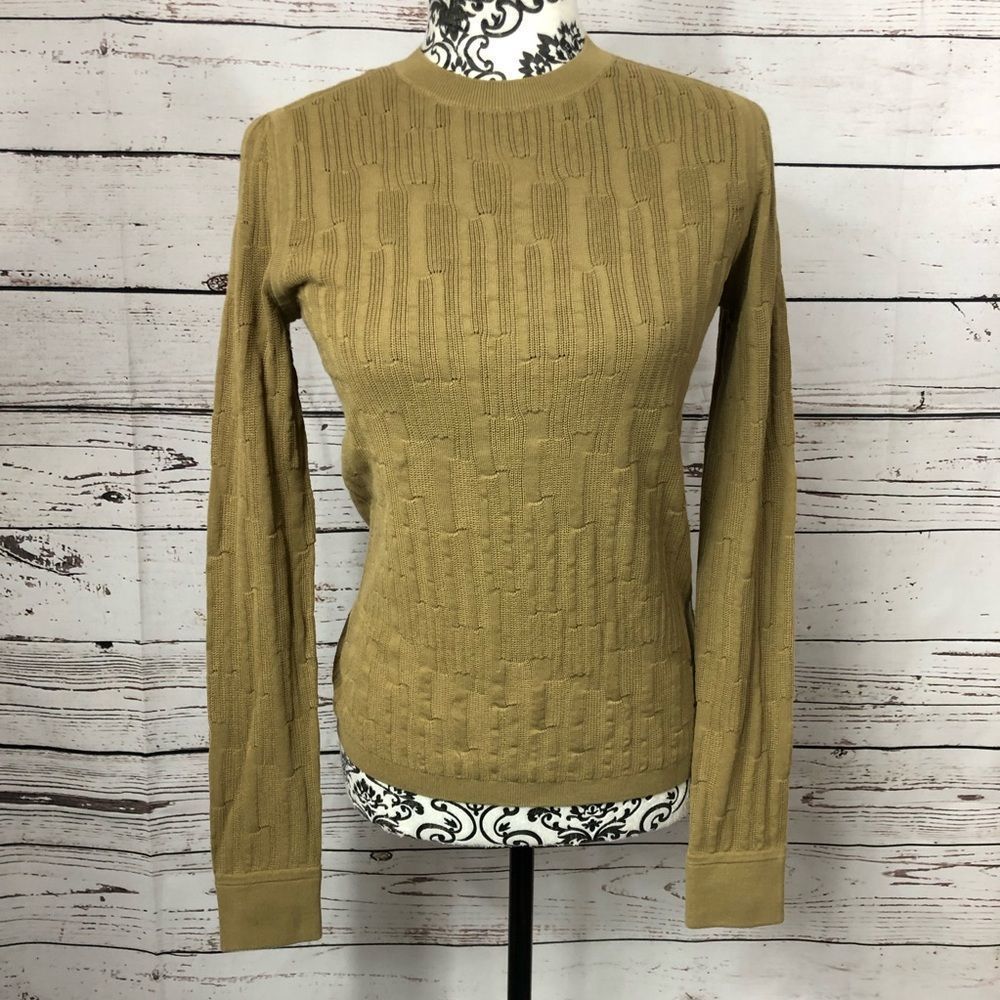 J Brand Kohler Cotton Knit Lightweight Sweater Kelp XS S